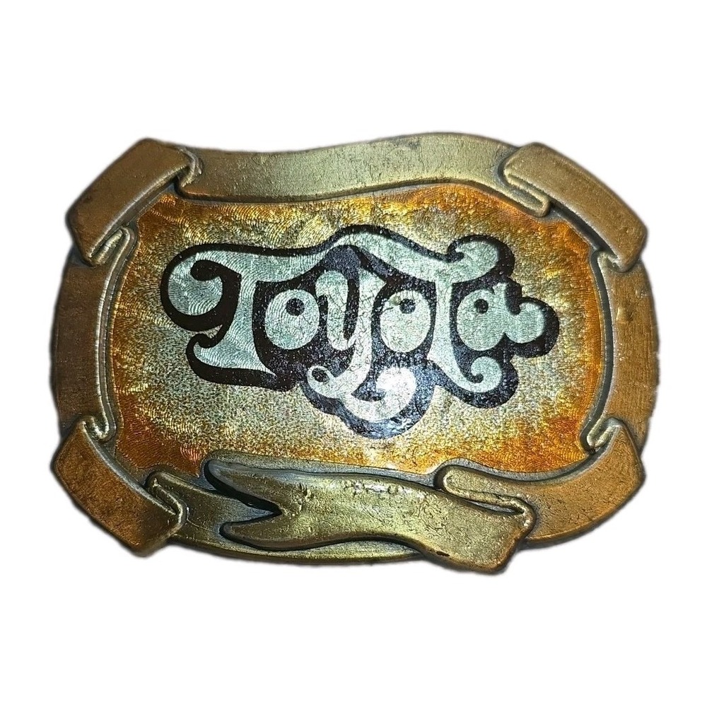 1977 Toyota Belt Buckle Orange Free Spirit Collection Graphics Knoxville TN